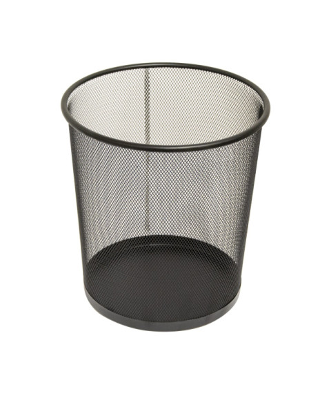 Coș pentru gunoi, din metal, în formă cilindrică, 26х28 cm, mijlociu, negru